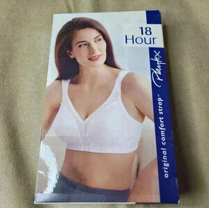 Original Comfort Strap Playtex 18 Hour Bra 4693 Soft Cup 36C White Womens NOS